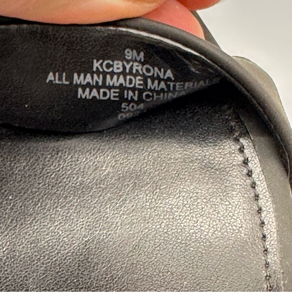 CALVIN KLEIN 9M Black Padded Goring Byrona Square Toe Sculpted Heel Slip On NWOT - Picture 10 of 11